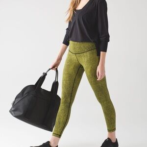 Lululemon High Times Pant (Full-On Luon) Fall Net Toxic Black